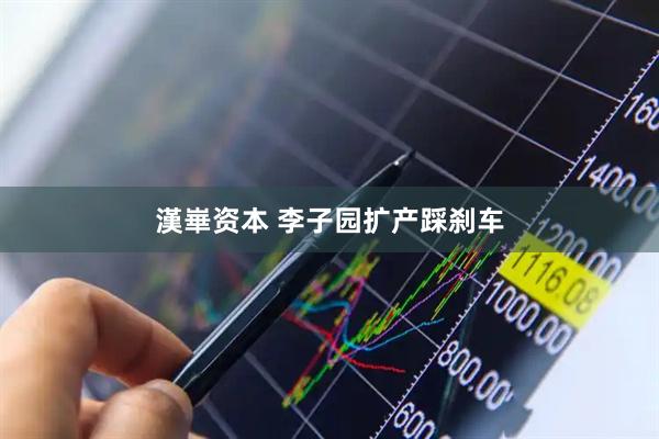 漢崋资本 李子园扩产踩刹车
