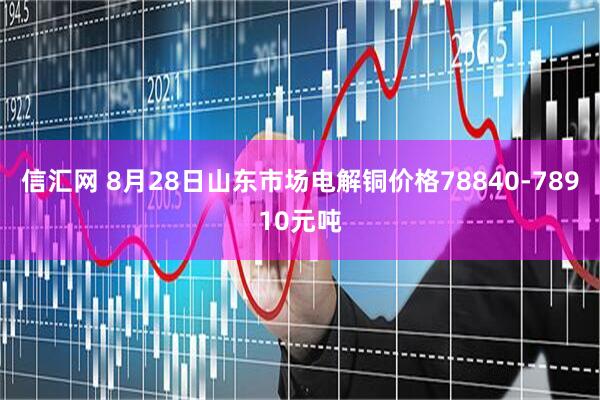 信汇网 8月28日山东市场电解铜价格78840-78910元吨