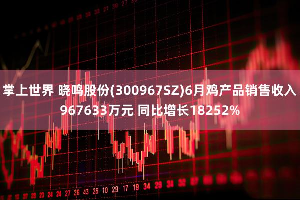 掌上世界 晓鸣股份(300967SZ)6月鸡产品销售收入967633万元 同比增长18252%